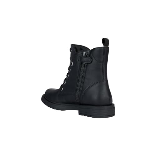 Geox J Eclair Girl Ankle Boot, Black/Gun, 35 EU von Geox