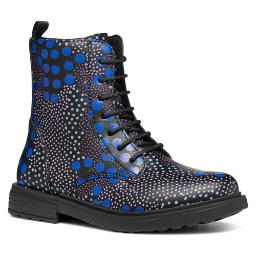 Geox J Eclair Girl D Ankle Boot, Black/ROYAL, 30 EU von Geox