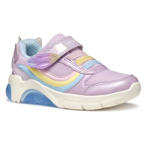 Geox J FADINLIGHT Girl A Sneaker, Lilac/Multicolor, 33 EU von Geox