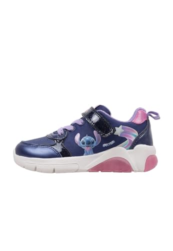 Geox J FADINLIGHT Girl B Sneaker, Navy/Fuchsia, 26 EU von Geox