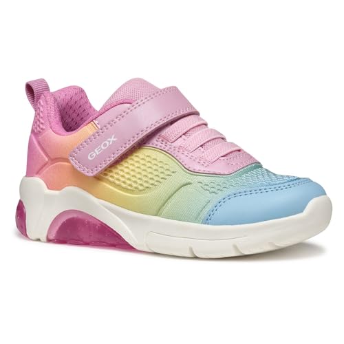 Geox J FADINLIGHT Girl C Sneaker, Pink/Multicolor, 38 EU von Geox