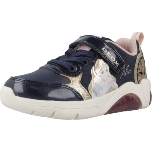 Geox J FADINLIGHT Girl E Sneaker, Navy/Platinum, 38 EU Geox J FADINLIGHT Girl E Sneaker, Navy/Platinum, 38 EU von Geox