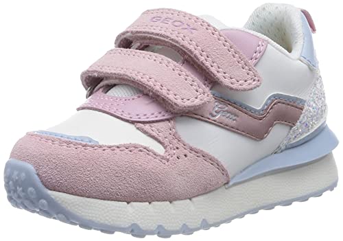 Geox J FASTICS Girl Sneaker, White/Rose, 33 EU von Geox