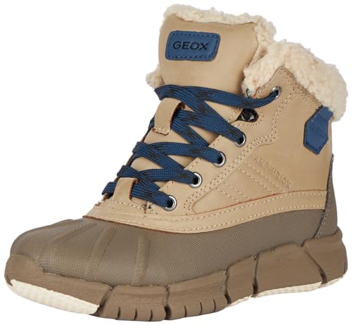 Geox J Flexyper Boy B Abx Ankle Boot, BEIGE/Blue, 30 EU Geox J Flexyper Boy B Abx Ankle Boot, BEIGE/Blue, 30 EU von Geox