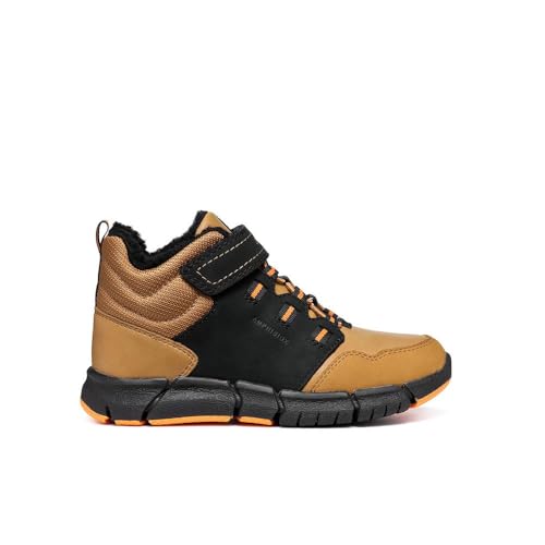 Geox J FLEXYPER Boy B ABX Ankle Boot, Black/DK Yellow, 41 EU von Geox