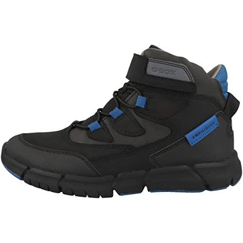 Geox Jungen J Flexyper dreng B Abx Stiefeletten, Black Petrol, 28 EU von Geox