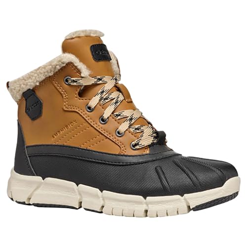 Geox Unisex Kinder J Flexyper Boy Abx Ankle Boot, Dk Yellow Black, 29 EU von Geox