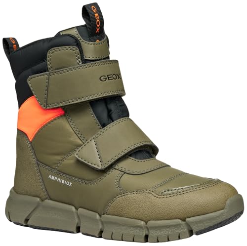 Geox J FLEXYPER Boy B ABX Ankle Boot, Military/ORANGE, 31 EU von Geox