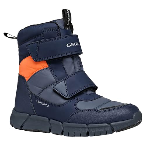 Geox J Flexyper Boy B Abx Ankle Boot, AVIO/FLUOORANGE, 39 EU von Geox