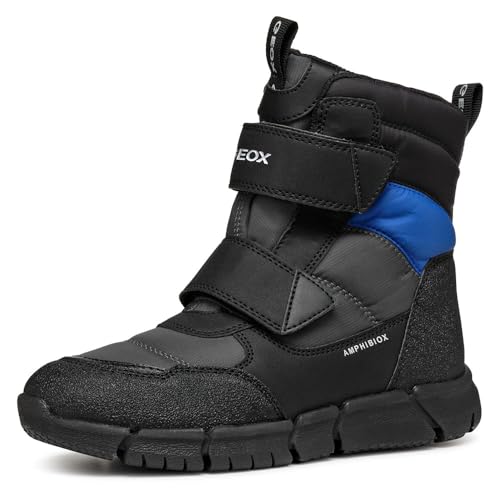 Geox J Flexyper Boy B Abx Ankle Boot, DK Grey/ROYAL, 28 EU Geox J Flexyper Boy B Abx Ankle Boot, DK Grey/ROYAL, 28 EU von Geox