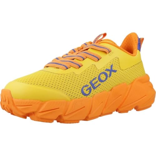 Geox J FLEXYPER Fast Boy Sneaker, Yellow/Orange, 35 EU Geox J FLEXYPER Fast Boy Sneaker, Yellow/Orange, 35 EU von Geox