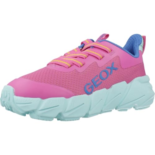 Geox J FLEXYPER Fast Girl Sneaker, Fuchsia/WATERSEA, 35 EU von Geox