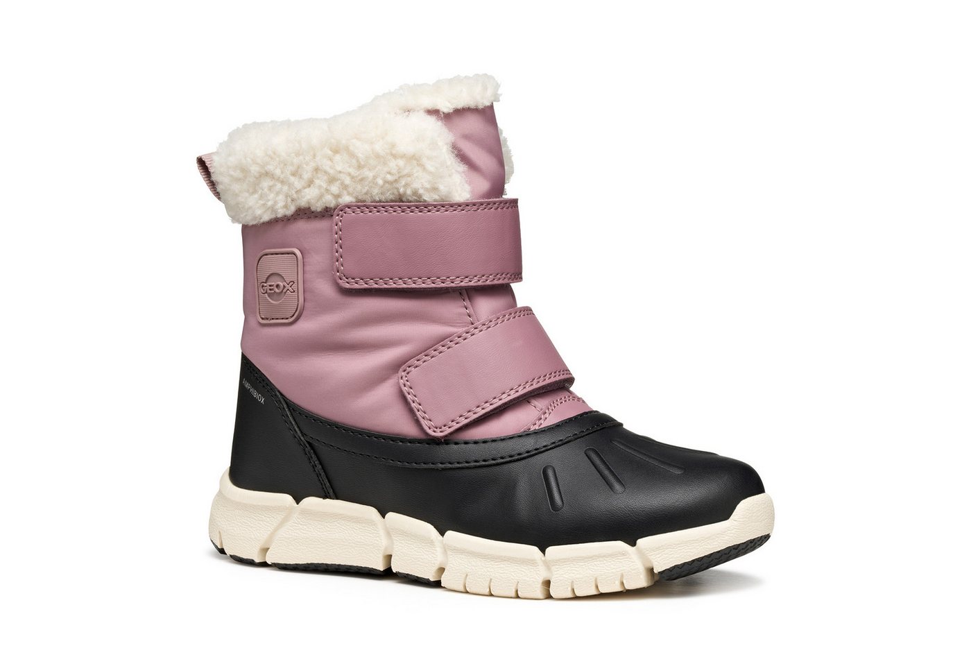 Geox J FLEXYPER GIRL B AB Winterboots Snowboots, Klettstiefel mit Warmfutter, Größenschablone zum Download von Geox