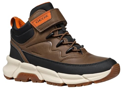 Geox J FLEXYPER Plus Boy Ankle Boot, Brown Cotto/Black, 40 EU von Geox
