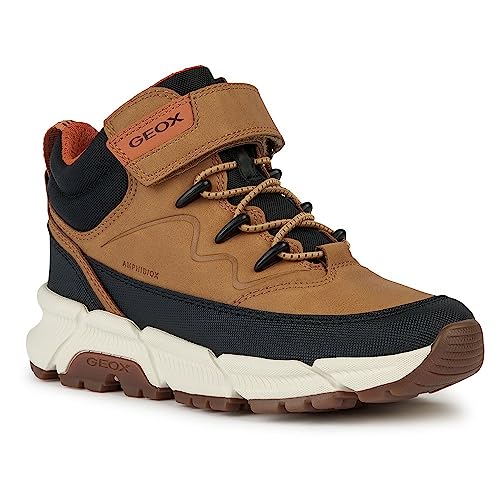 Geox J FLEXYPER Plus Boy Ankle Boot, DK Yellow/Black, 35 EU von Geox
