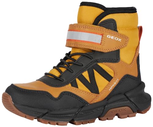 Geox J FLEXYPER Plus Boy Ankle Boot, DK Yellow/Black, 35 EU von Geox