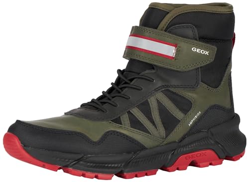 Geox J FLEXYPER Plus Boy Ankle Boot, Military/RED, 28 EU von Geox