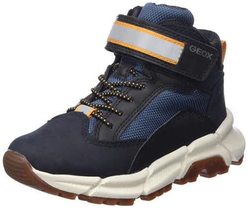 Geox J FLEXYPER Plus Boy Ankle Boot, Navy/Yellow, 28 EU Geox J FLEXYPER Plus Boy Ankle Boot, Navy/Yellow, 28 EU von Geox