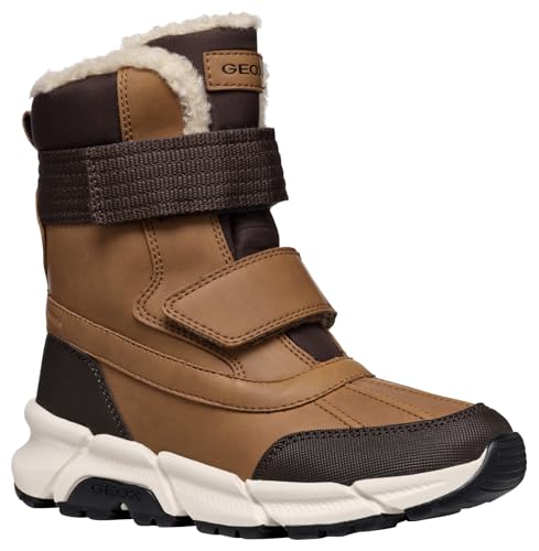 Geox J FLEXYPER Plus Boy Snow Boot, Tobacco/Coffee, 36 EU von Geox