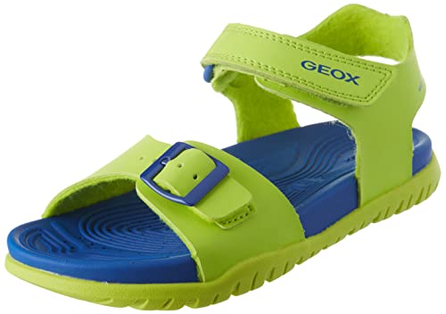 Geox J FOMMIEX Boy Sandal, Lime/ROYAL, 25 EU Schmal von Geox