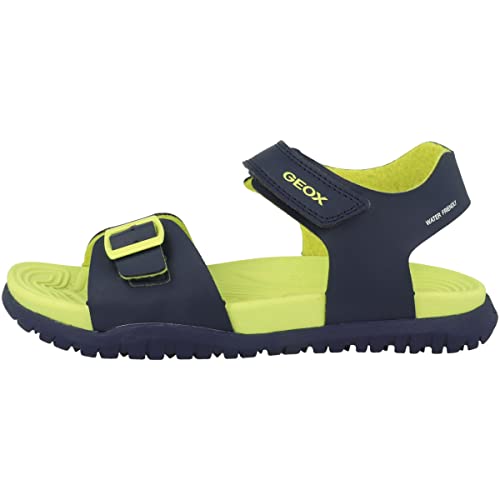 Geox J FOMMIEX Boy Sandal, Navy/Lime, 25 EU von Geox