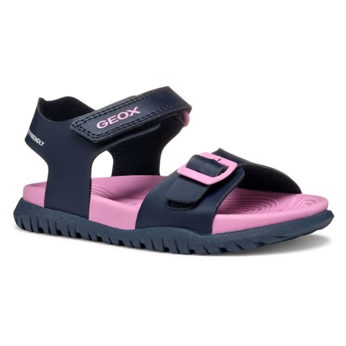 Geox Mädchen J Fusbetto Gi Sandal, Navy Fuchsia, 26 EU von Geox