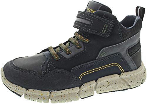 Geox J Flexyper Boy B Abx Ankle Boot, Schwarz (Black/Military), 30 EU von Geox