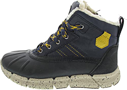 Geox J Flexyper Boy B Abx Ankle Boot, Navy Yellow, 35 EU von Geox