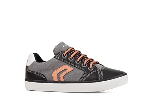 Geox J GISLI Boy Sneaker, Grey/ORANGE, 26 EU von Geox