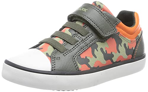 Geox Herren J GISLI Boy Sneaker, Military/ORANGE, 37 EU von Geox