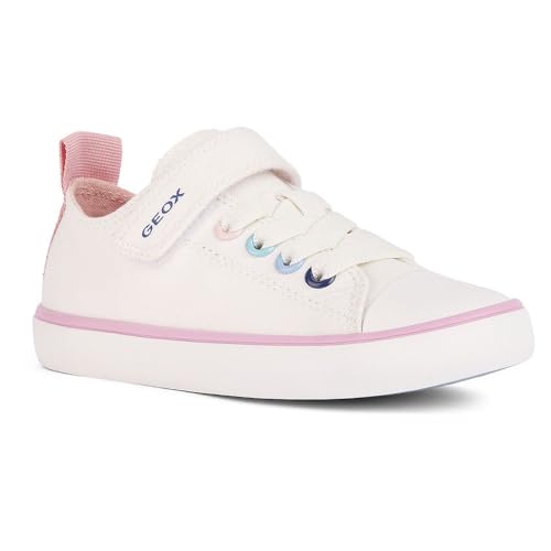 Geox J GISLI Girl A Sneaker, White, 36 EU von Geox