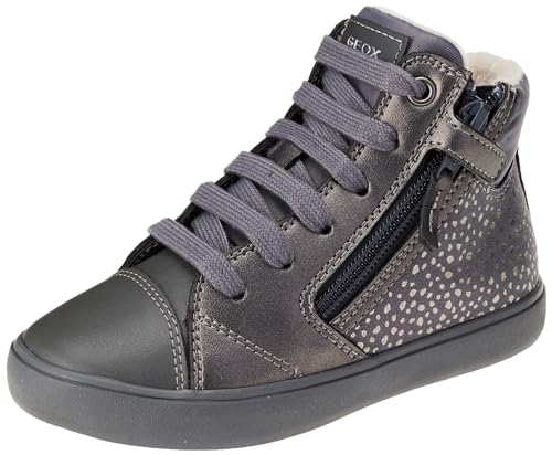 Geox Damen J GISLI Girl B Sneaker, DK Grey/Silver, 37 EU von Geox