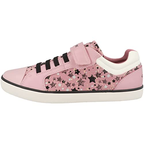 Geox J GISLI Girl Sneaker, Rose/Black, 26 EU von Geox