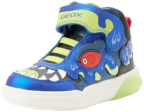 Geox J GRAYJAY Boy Sneaker, ROYAL/Lime, 24 EU von Geox