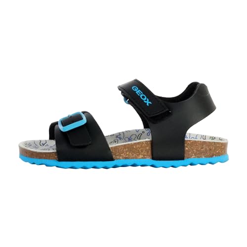 Geox J Ghita Boy B Sandal, Black/ROYAL, 25 EU von Geox