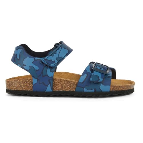 Geox J Ghita Boy B Sandal, Navy/Camouflage, 29 EU von Geox