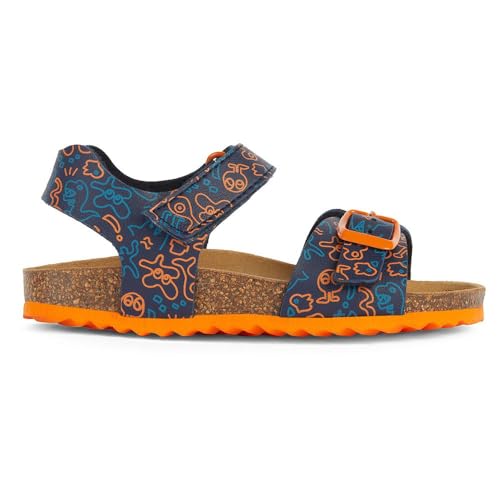 Geox J Ghita Boy B Sandal, Navy/ORANGE, 26 EU von Geox