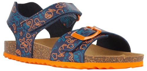 Geox J Ghita Boy B Sandal, Navy/ORANGE, 39 EU von Geox