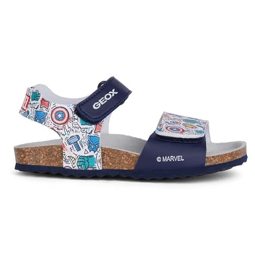 Geox J Ghita Boy E Sandal, Navy/Multicolor, 28 EU von Geox