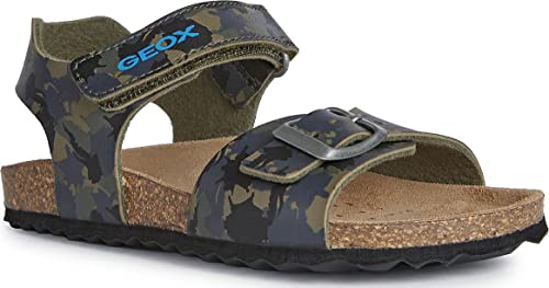 Geox Jungen J Ghita Boy Sandal, Camouflage Green, 34 EU von Geox