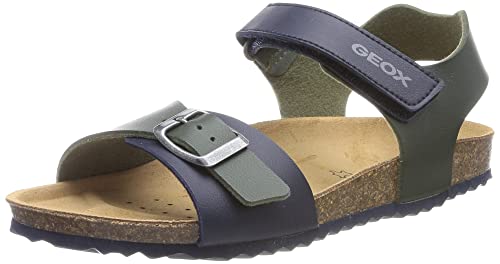 Geox J Ghita Boy Sandal, Green/Blue, 33 EU Schmal von Geox