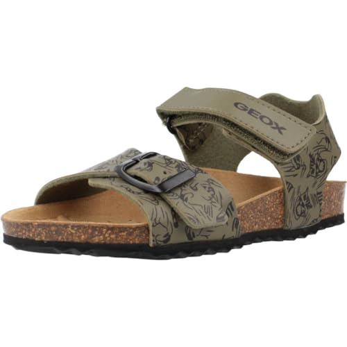 Geox J Ghita Boy Sandal, Military/Black, 29 EU von Geox