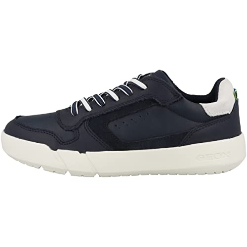 Geox J HYROO Boy Sneaker, Navy/White, 35 EU Geox J HYROO Boy Sneaker, Navy/White, 35 EU von Geox