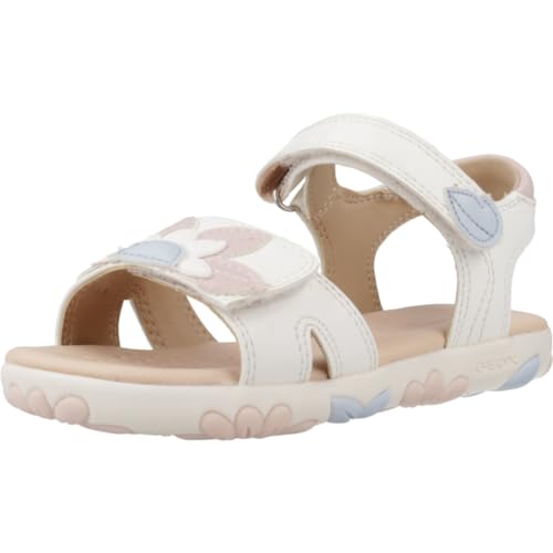 Geox J Haiti Girl Sandal, White/LT Rose, 26 EU von Geox