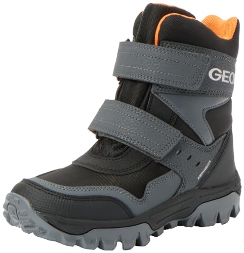 Geox J Himalaya Boy B ABX Ankle Boot, Black/ORANGE, 38 EU von Geox