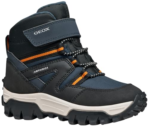 Geox J Himalaya Boy B ABX Ankle Boot, Navy/ORANGE, 27 EU von Geox