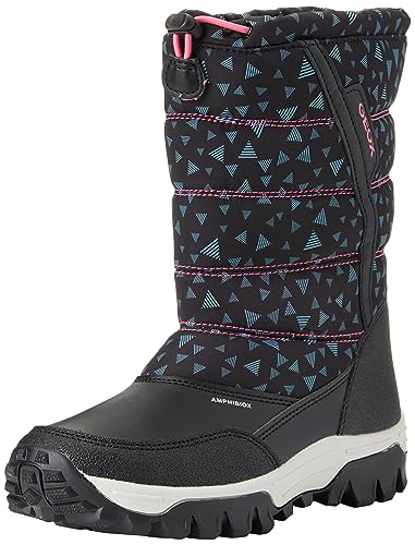Geox J Himalaya Girl B AB Ankle Boot, Black/WATERSEA, 29 EU von Geox