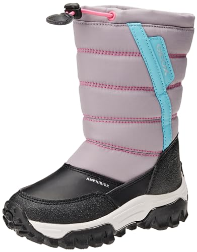 Geox Jungen Mädchen J Himalaya Girl B AB Ankle Boot, Grey/PINK, 24 EU von Geox