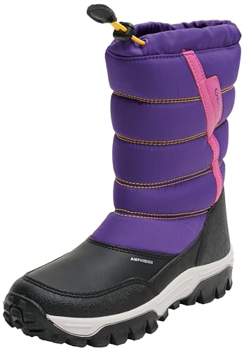 Geox J Himalaya Girl B AB Ankle Boot, Prune/Black, 36 EU von Geox