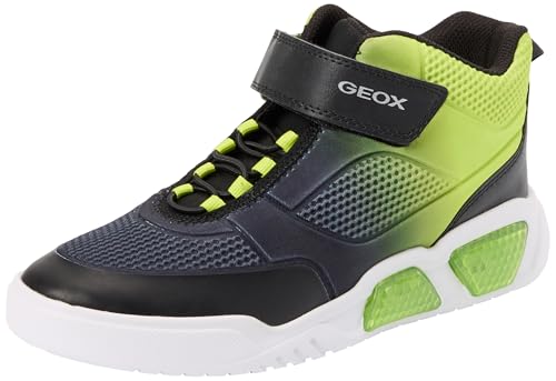 Geox J ILLUMINUS Boy B Sneaker, Black/Lime, 24 EU Geox J ILLUMINUS Boy B Sneaker, Black/Lime, 24 EU von Geox